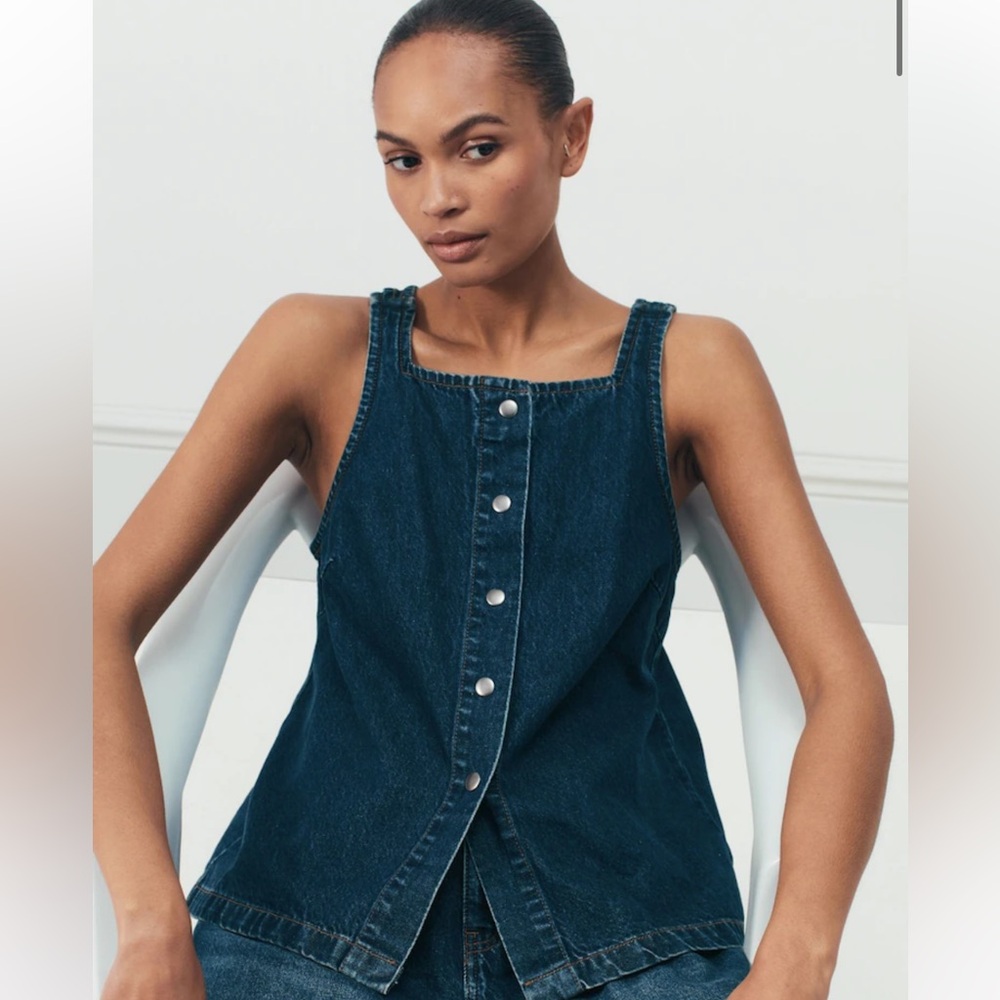 Hush Blue Denim 100% Cotton Waistcoat / Vest